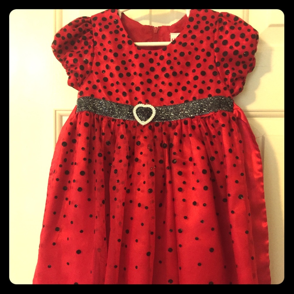 Elegant red & black dress